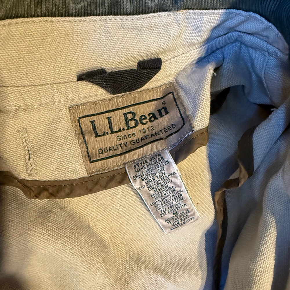 L.L. Bean Men's medium Tan and Dark Green Field Jacket - Picture 2 of 6